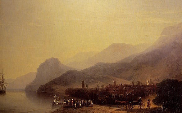 Image -- Ivan Aivazovsky: Alushta (1878)