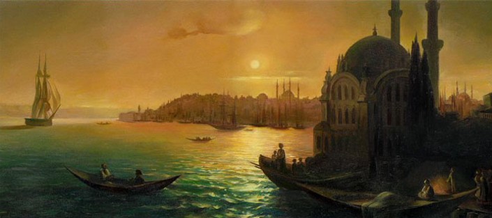 Image -- Ivan Aivazovsky: A View of Constantinople.