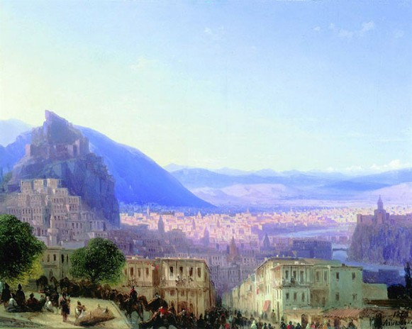 Image -- Ivan Aivazovsky: A View of Tbilisi.