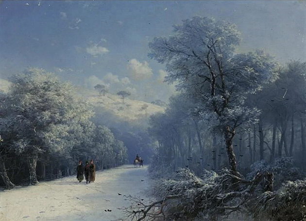 Image -- Ivan Aivazovsky: Winter Landscape.
