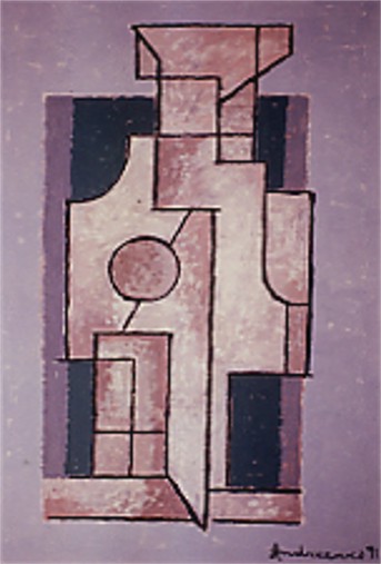 Image -- Mykhailo Andriienko-Nechytailo: Composition (1971).