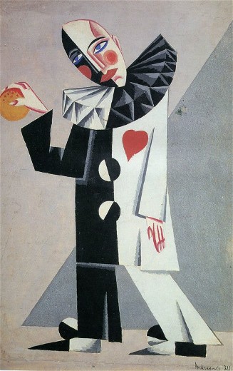 Image -- Mykhailo Andriienko-Nechytailo: sad clown costume (1921).