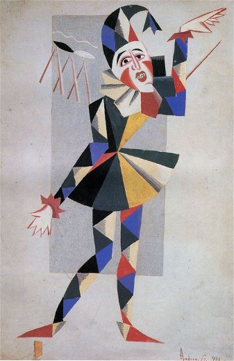 Image -- Mykhailo Andriienko-Nechytailo: clown costume (1921).