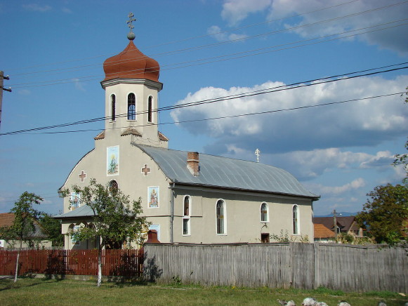 Image -- A Ukrainian Orthodox church in Stiuca, Banat Romania.