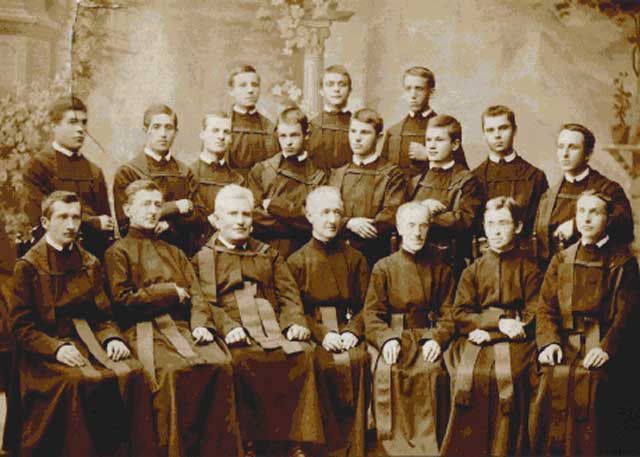 Image -- Basilian monks after the reform of the 1880s (Dobromyl 1885-86).