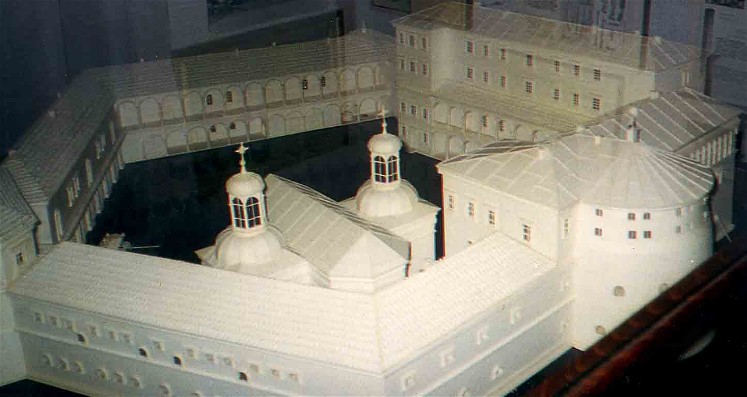 Image -- Berezhany castle: reconstruction model in the Berezhany museum.