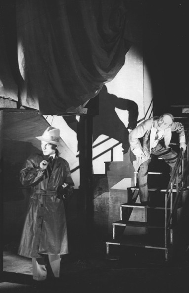 Image -- A scene from Les Kurbas production of Mykola Kulishs Maklena Grasa (1933).