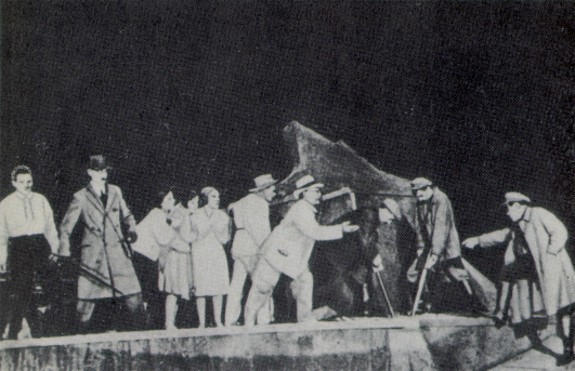 Image -- Scene from the Berezil theatre's production October (1922).