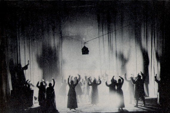 Image -- A scene from the Berezil production of Prologue by Stepan Bondarchuk and Les Kurbas (1927).