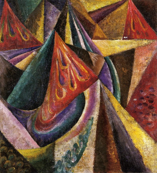 Image -- Oleksander Bohomazov: An Abstract Composition (1914-15).