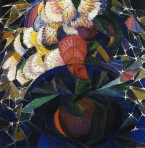 Image -- Oleksander Bohomazov: An Arrangement of Flowers.