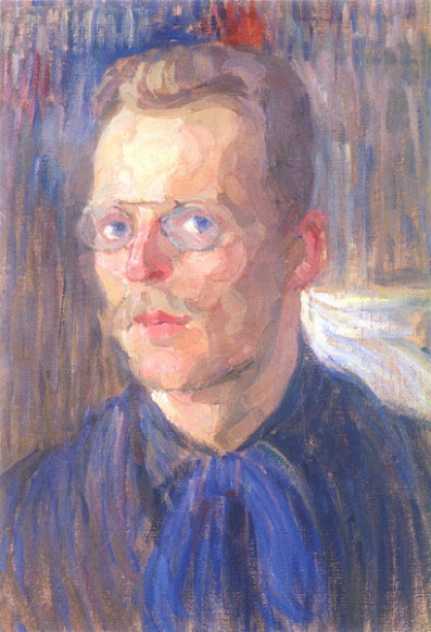 Image -- Oleksander Bohomazov: Self-portrait (1907).
