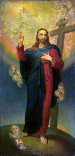 Image -- Volodymyr Borovykovsky: Christ (icon).