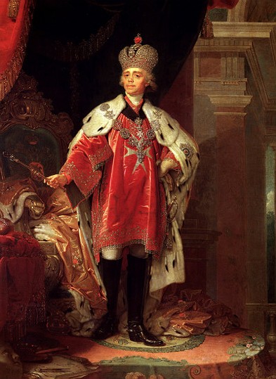 Image -- Volodymyr Borovykovsky: Portrait of Tsar Paul I (1800).