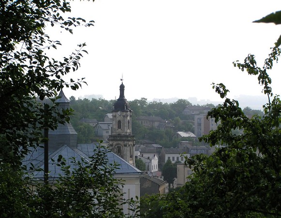 Image -- A view of Buchach city centre.