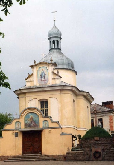 Image -- Buchach: Church of the Theotokos (1764) designed by Bernard Meretyn.