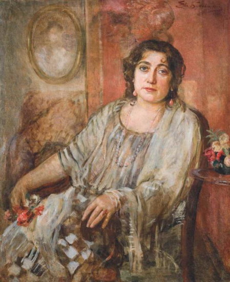 Image -- Yevhen Bukovetsky: Portrait of a Woman (1925).