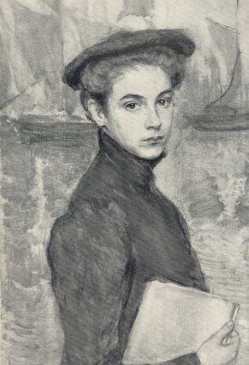 Image -- Yevhen Bukovetsky: Student (1905).
