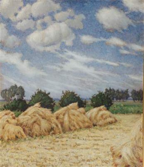 Image -- Mykola Burachek: The Collective Farm's Rye (1935).
