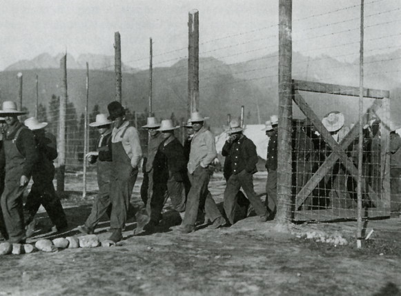 Image -- Castle Mountain (Alberta, canada) internment camp (1915).