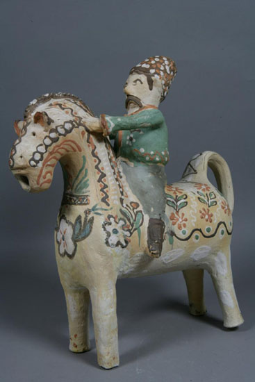 Image -- Ceramic figurine. Havrylo and Yavdokha Poshyvailo from Opishnia (Ivan Honchar Museum).