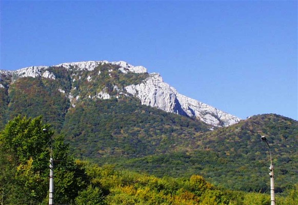 Image -- The view of Chatyr-Dag in the Crimean Mountains.