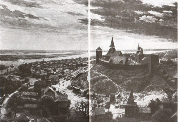Image -- A reconstruction of old town of Cherkasy (in the Cherkasy Oblast Regional Studies Museum).