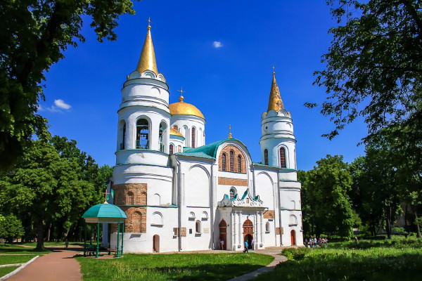 Image -- The Cathedral of the Transfiguration in Chernihiv (its construction was begun in 1036).