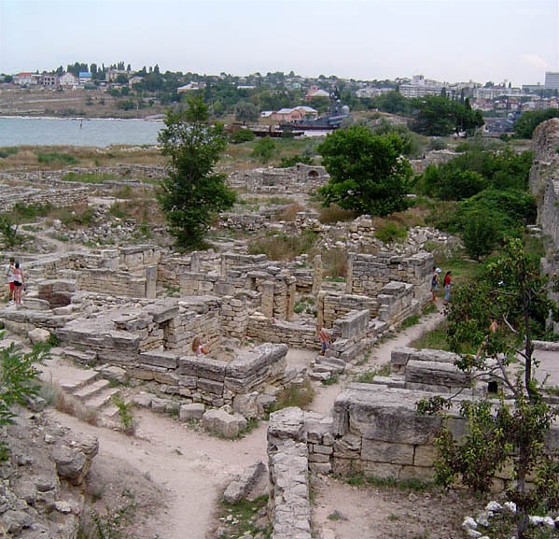 Image -- The ruins of Chersonese Taurica near Sevastopol in the Crimea.