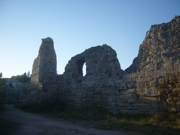 Image -- The fortification ruins in Chersonese Taurica near Sevastopol in the Crimea.