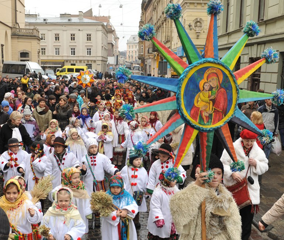 Image -- Christmas celebrations in Lviv (2014).