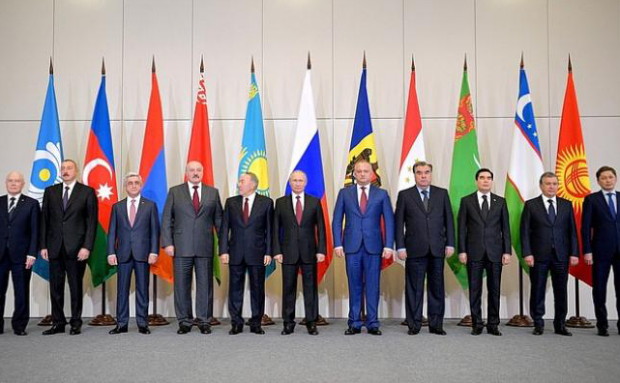Image -- The CIS states representatives (after Ukraine left the Commonwealth of Independent States).