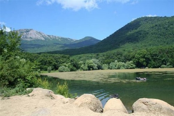 Image -- A mountain lake in the Crimean Mountains.