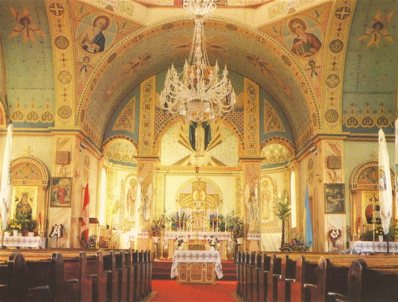 Image -- Interior of the Church of the Resurrection in Dauphin, Manitoba (decorated by Theodore Baran).
