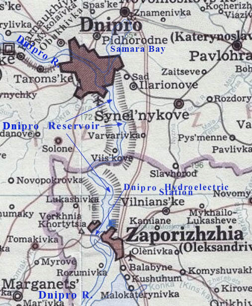 Image -- Map of the Dnipro Reservoir