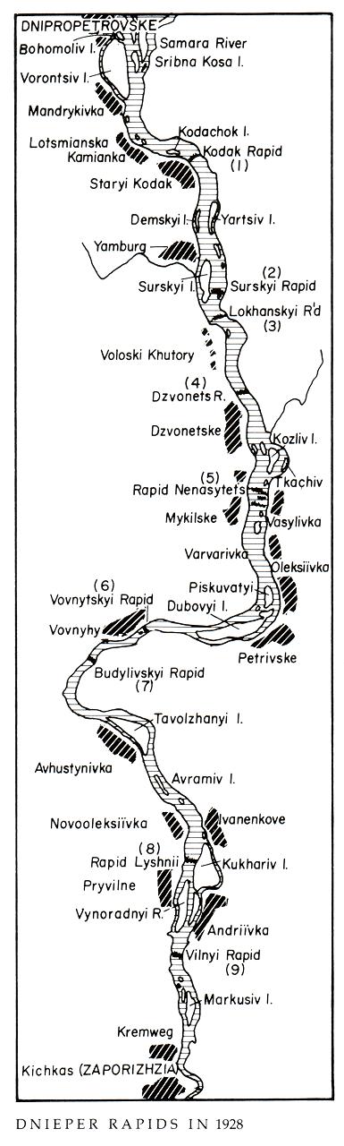 Image -- Map of Dnieper Rapids