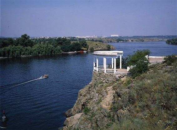 Image -- The Dnipro River near the Khortytsia Island.
