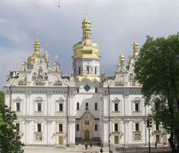 Image -- Dormition Cathedral of the Kyivan Cave Monastery (reconstructed in 1998-2000).