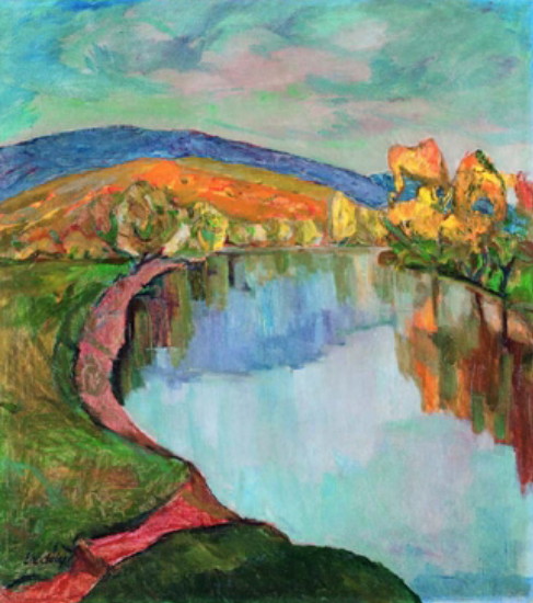 Image -- Adalbert Erdeli: A Carpathian Lake (1930).