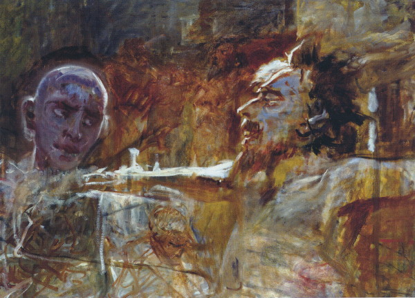Image -- Mykola Ge: Christ and Thief on the Cross (1893).