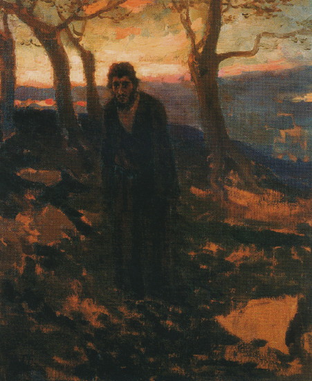 Image -- Mykola Ge: Judas (1888).