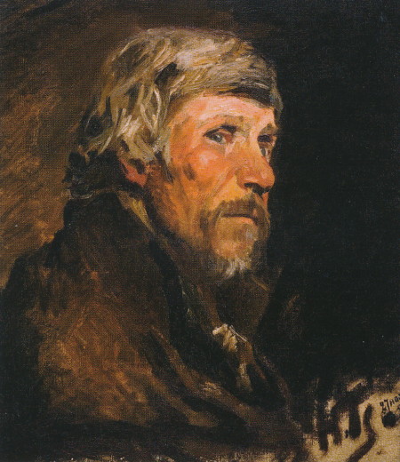 Image -- Mykola Ge: Ukrainian Peasant (1887).