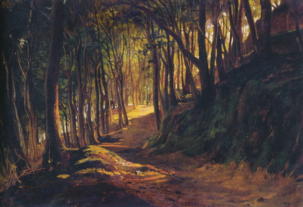 Image -- Mykola Ge: Oak Grove at San Torenzo (1867).
