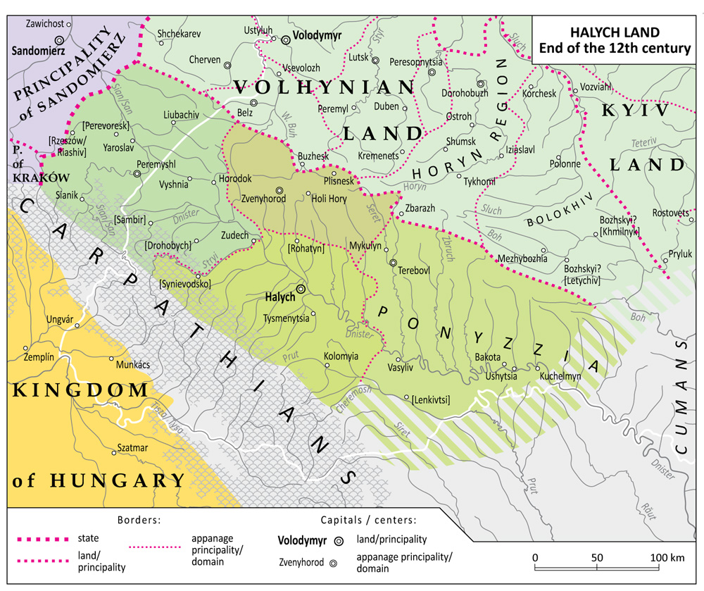 Image - The Map of Halych Principality (or Galician Land), ca 1198. (Map by Dmytro Vortman).