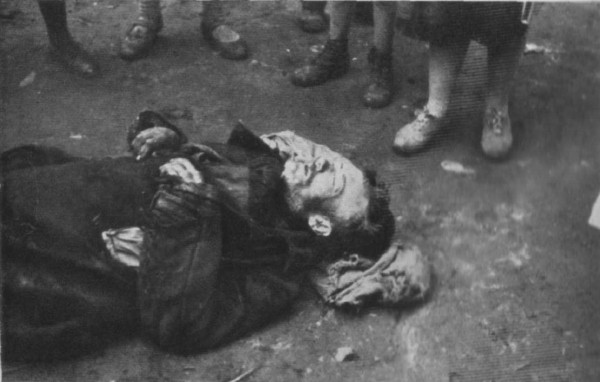 Image -- A corpse on the streets of Kharkiv during the Famine-Genocide (1933).