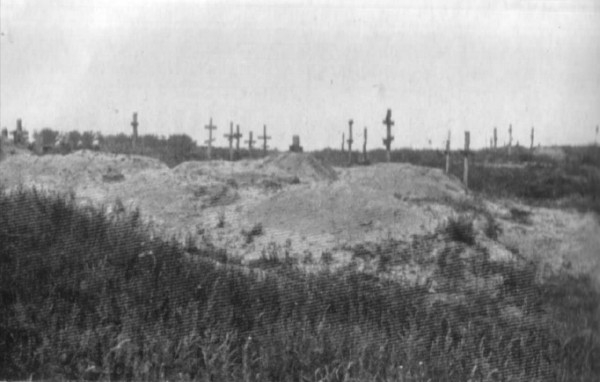 Image -- Mass graves near Kharkiv during the Famine-Genocide (1933).