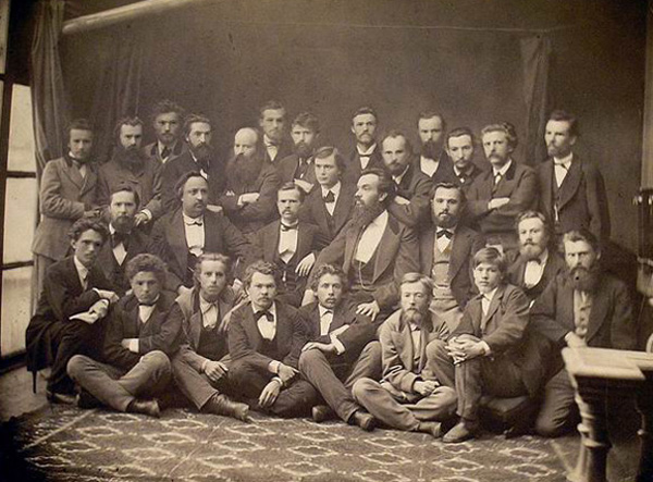 Image -- Hromada of Kyiv members (end of 19th century).