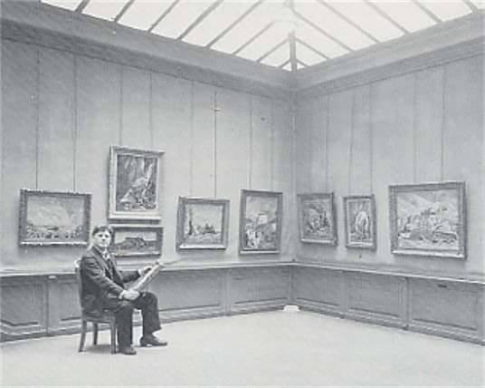 Image -- Oleksa Hryshchenko's exhibit at the Galerie Druet in Paris (1933).