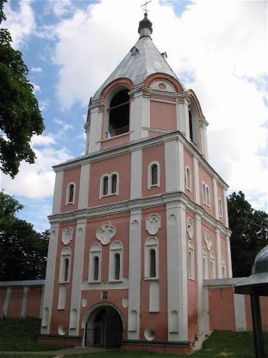Image -- Saint Nicholas's Church at the gate of the Hustynia Trinity Monastery.