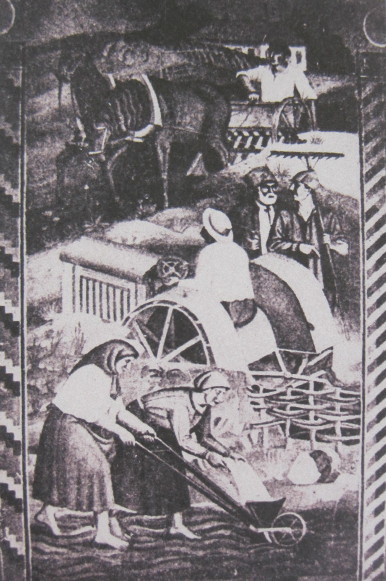 Image -- Kyrylo Hvozdyk: Ploughing the Field (fresco from the Peasant Sanatorium in Odesa,1928).